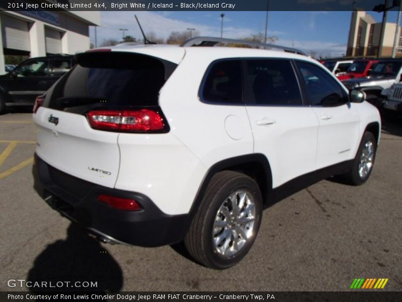 Bright White / Iceland - Black/Iceland Gray 2014 Jeep Cherokee Limited 4x4