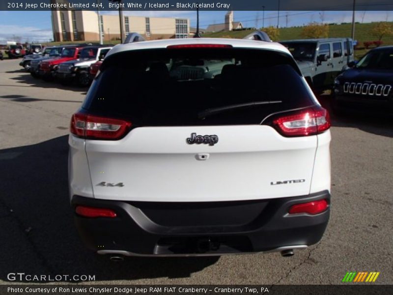 Bright White / Iceland - Black/Iceland Gray 2014 Jeep Cherokee Limited 4x4