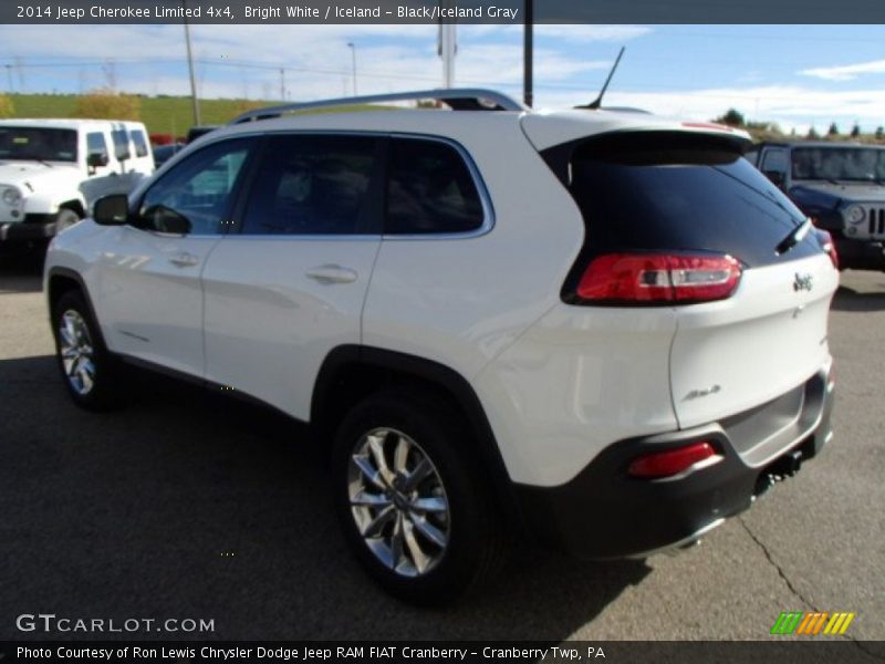 Bright White / Iceland - Black/Iceland Gray 2014 Jeep Cherokee Limited 4x4