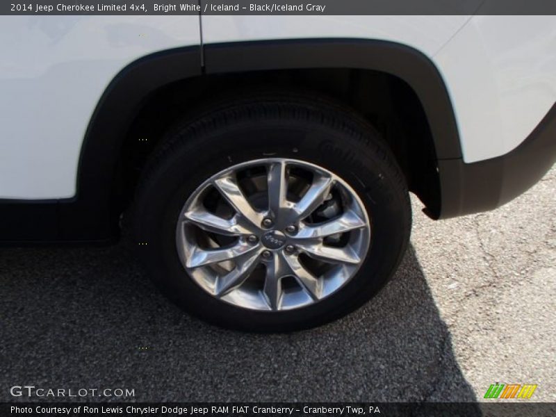 Bright White / Iceland - Black/Iceland Gray 2014 Jeep Cherokee Limited 4x4