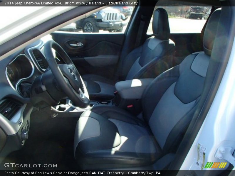 Bright White / Iceland - Black/Iceland Gray 2014 Jeep Cherokee Limited 4x4