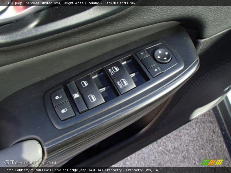 Bright White / Iceland - Black/Iceland Gray 2014 Jeep Cherokee Limited 4x4