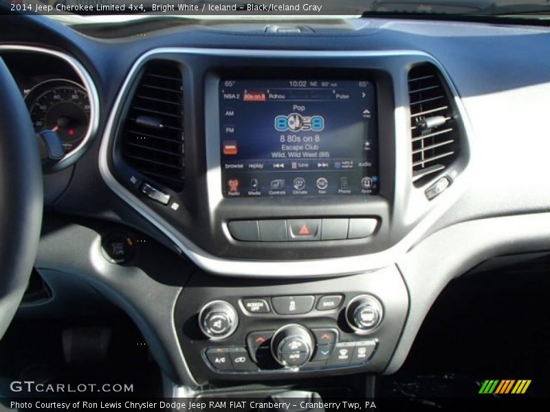 Bright White / Iceland - Black/Iceland Gray 2014 Jeep Cherokee Limited 4x4