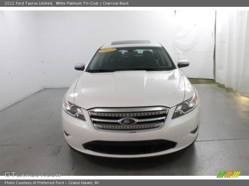 White Platinum Tri-Coat / Charcoal Black 2012 Ford Taurus Limited