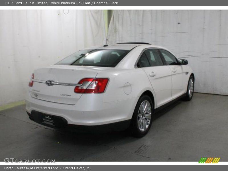 White Platinum Tri-Coat / Charcoal Black 2012 Ford Taurus Limited