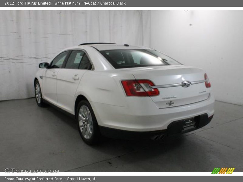 White Platinum Tri-Coat / Charcoal Black 2012 Ford Taurus Limited