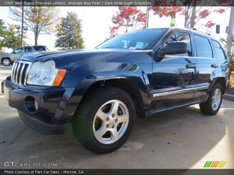 Midnight Blue Pearl / Dark Khaki/Light Graystone 2005 Jeep Grand Cherokee Limited