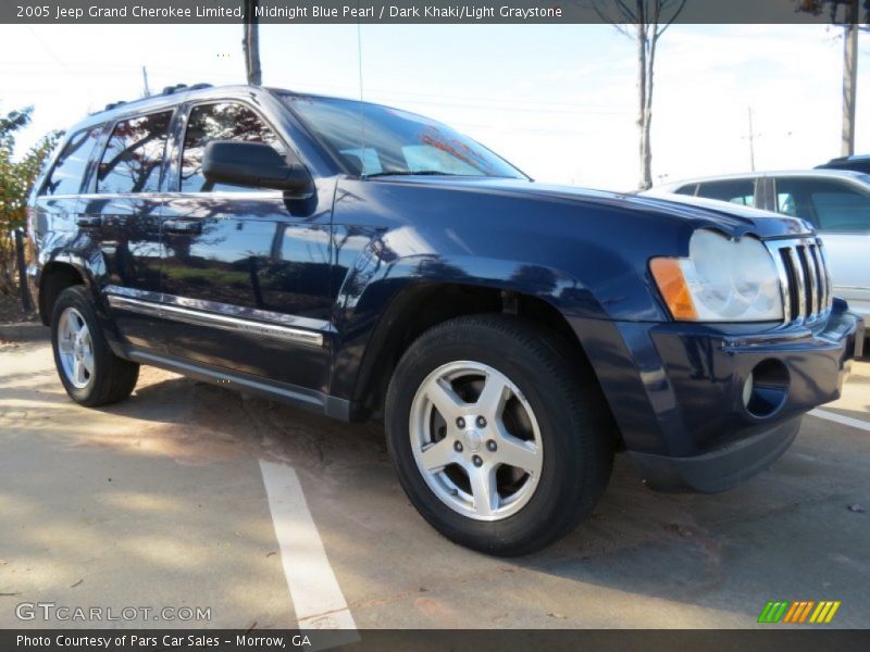 Midnight Blue Pearl / Dark Khaki/Light Graystone 2005 Jeep Grand Cherokee Limited