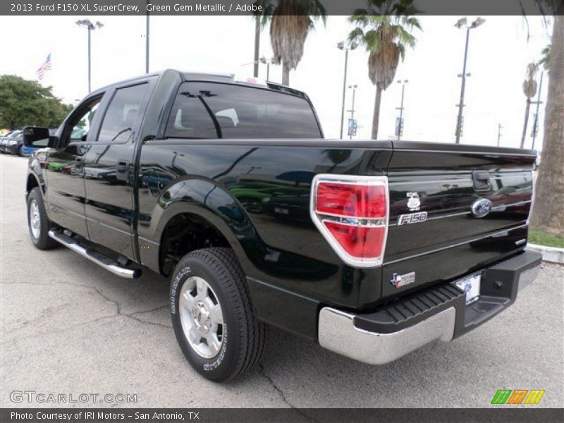 Green Gem Metallic / Adobe 2013 Ford F150 XL SuperCrew