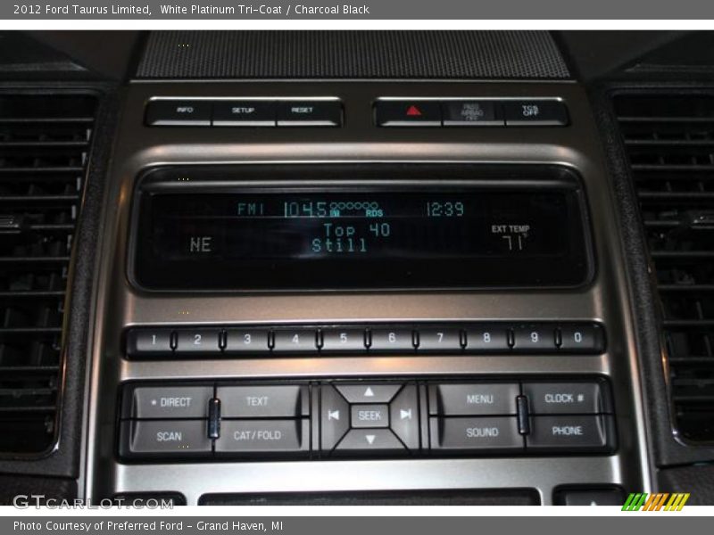White Platinum Tri-Coat / Charcoal Black 2012 Ford Taurus Limited
