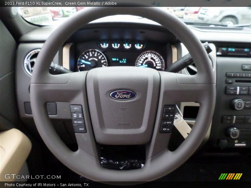 Green Gem Metallic / Adobe 2013 Ford F150 XL SuperCrew