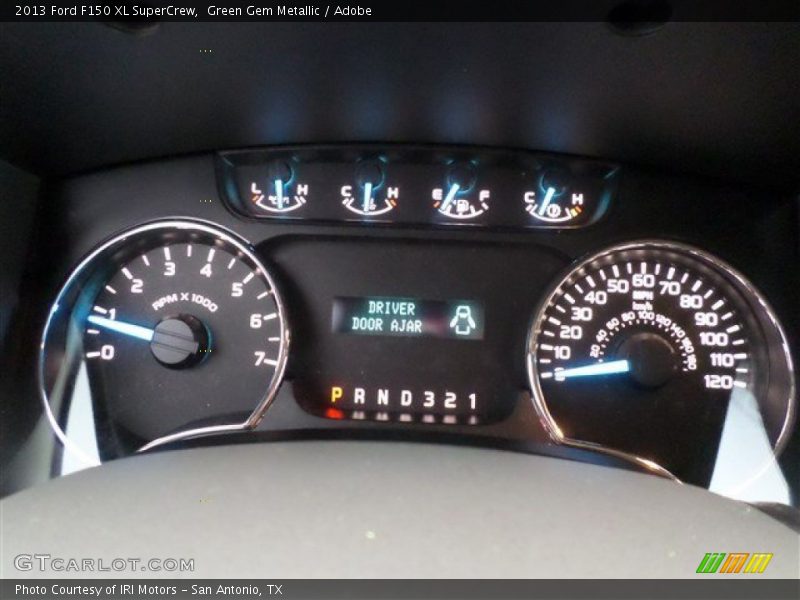 Green Gem Metallic / Adobe 2013 Ford F150 XL SuperCrew