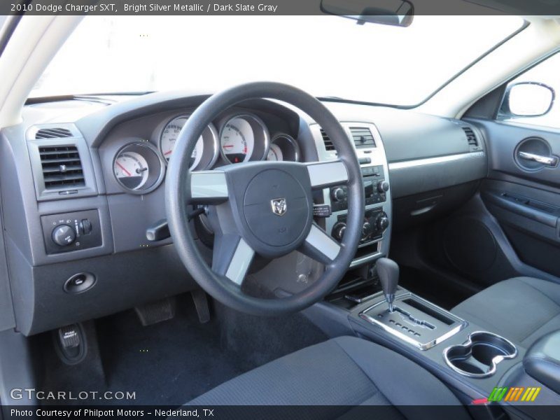 Bright Silver Metallic / Dark Slate Gray 2010 Dodge Charger SXT