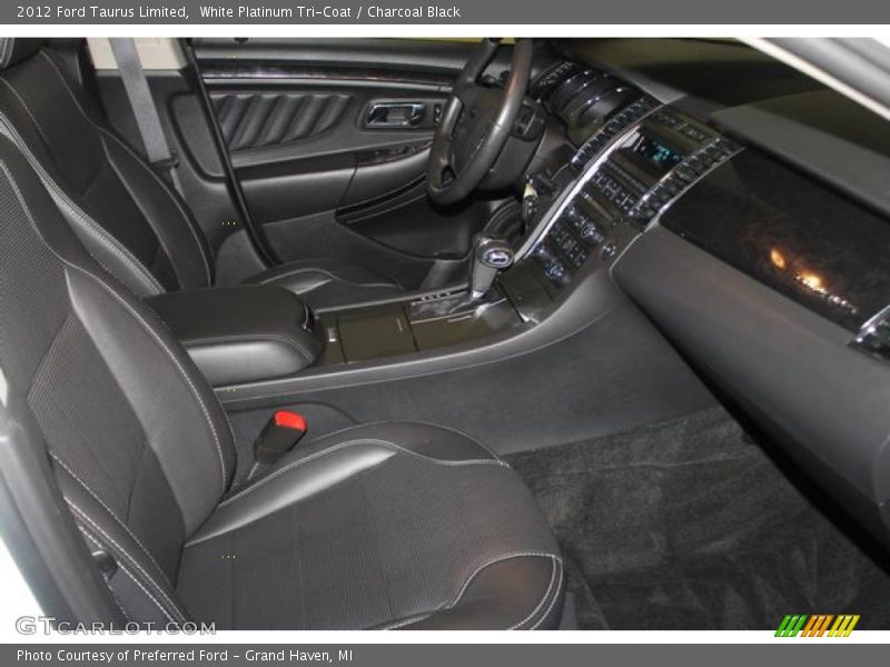 White Platinum Tri-Coat / Charcoal Black 2012 Ford Taurus Limited