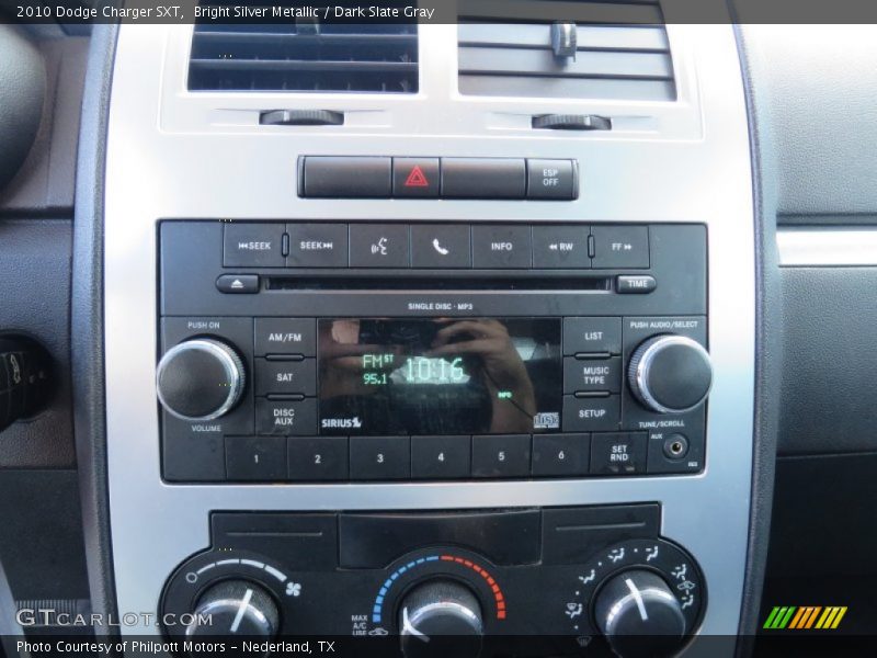 Bright Silver Metallic / Dark Slate Gray 2010 Dodge Charger SXT