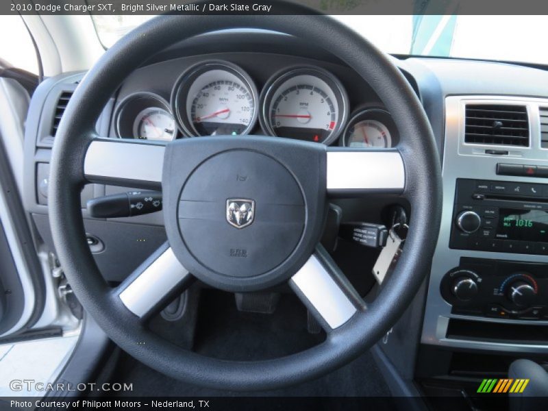 Bright Silver Metallic / Dark Slate Gray 2010 Dodge Charger SXT