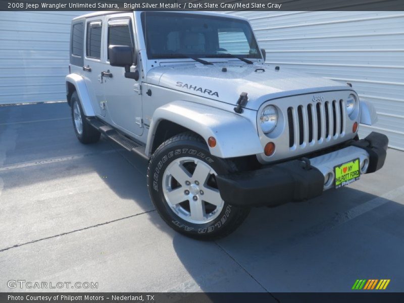 Bright Silver Metallic / Dark Slate Gray/Med Slate Gray 2008 Jeep Wrangler Unlimited Sahara
