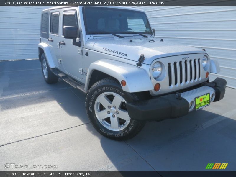 Bright Silver Metallic / Dark Slate Gray/Med Slate Gray 2008 Jeep Wrangler Unlimited Sahara