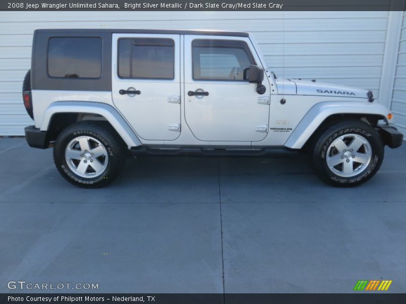 Bright Silver Metallic / Dark Slate Gray/Med Slate Gray 2008 Jeep Wrangler Unlimited Sahara