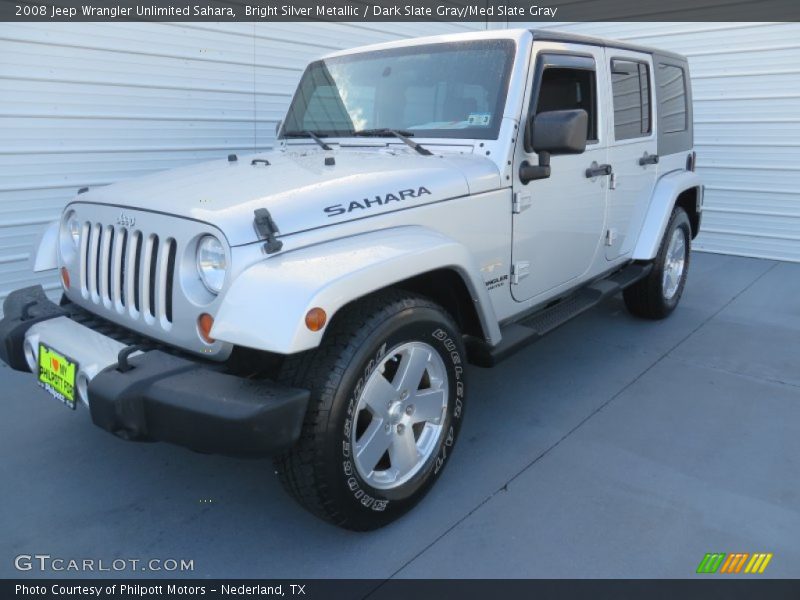 Bright Silver Metallic / Dark Slate Gray/Med Slate Gray 2008 Jeep Wrangler Unlimited Sahara