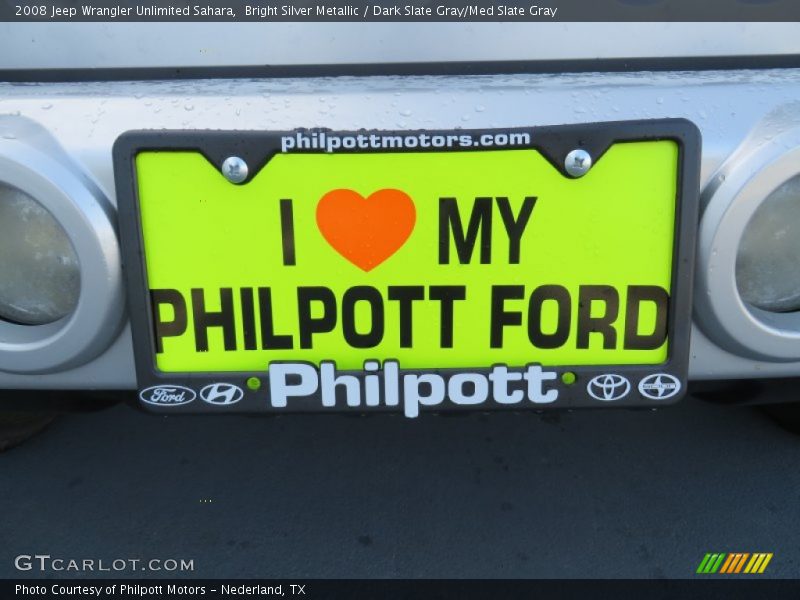 Bright Silver Metallic / Dark Slate Gray/Med Slate Gray 2008 Jeep Wrangler Unlimited Sahara