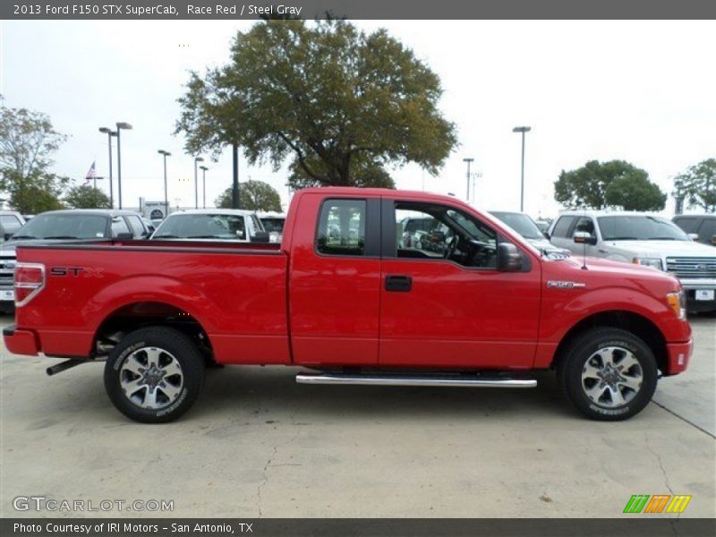 Race Red / Steel Gray 2013 Ford F150 STX SuperCab