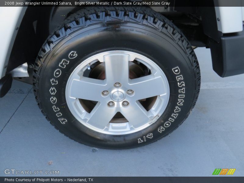 Bright Silver Metallic / Dark Slate Gray/Med Slate Gray 2008 Jeep Wrangler Unlimited Sahara