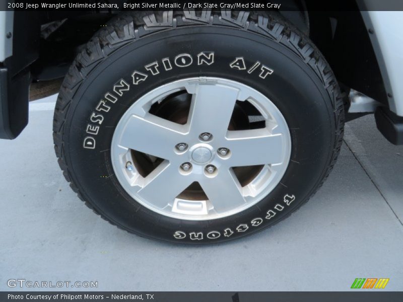 Bright Silver Metallic / Dark Slate Gray/Med Slate Gray 2008 Jeep Wrangler Unlimited Sahara