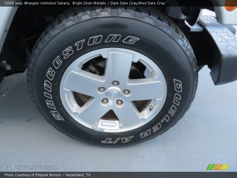 Bright Silver Metallic / Dark Slate Gray/Med Slate Gray 2008 Jeep Wrangler Unlimited Sahara