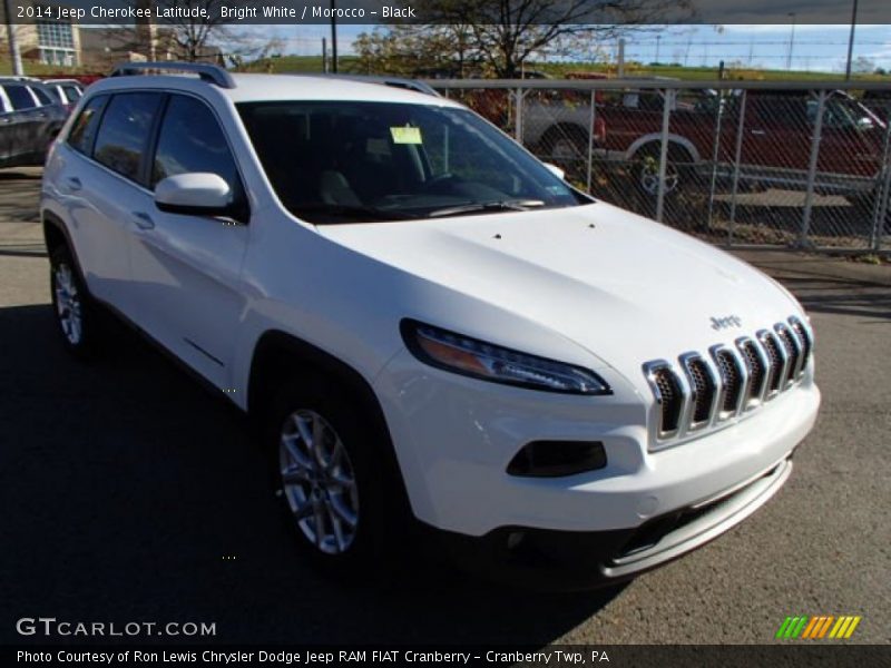 Bright White / Morocco - Black 2014 Jeep Cherokee Latitude