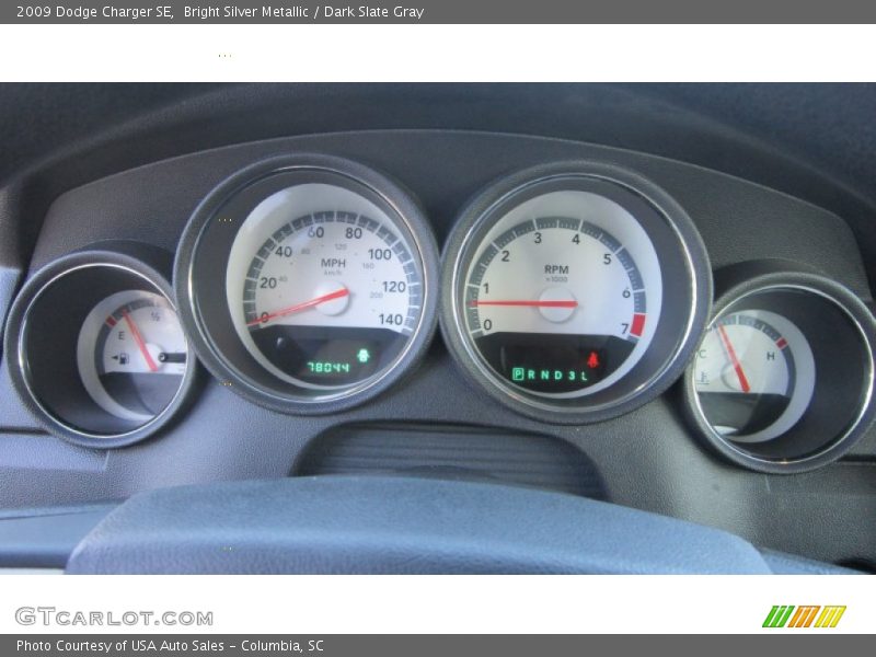 Bright Silver Metallic / Dark Slate Gray 2009 Dodge Charger SE