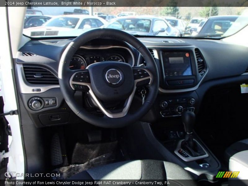 Bright White / Morocco - Black 2014 Jeep Cherokee Latitude