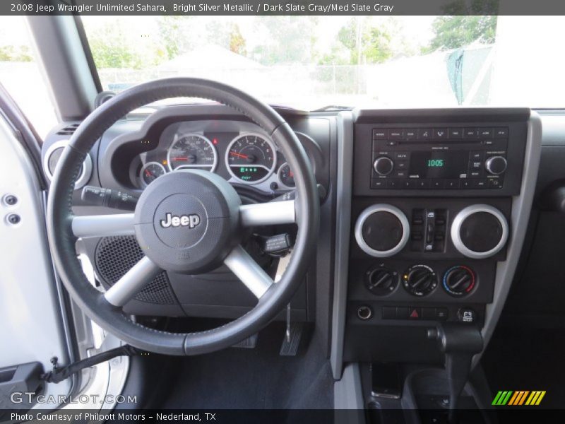 Bright Silver Metallic / Dark Slate Gray/Med Slate Gray 2008 Jeep Wrangler Unlimited Sahara
