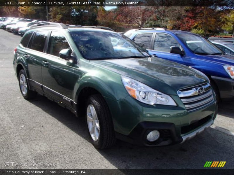 Cypress Green Pearl / Warm Ivory Leather 2013 Subaru Outback 2.5i Limited
