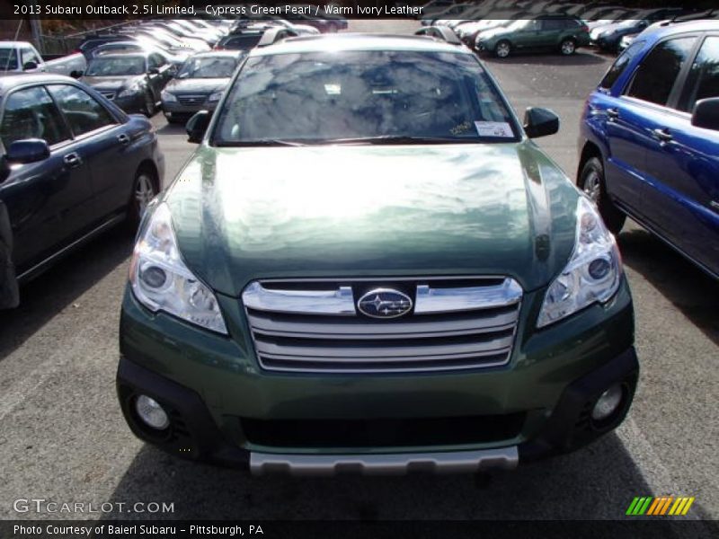 Cypress Green Pearl / Warm Ivory Leather 2013 Subaru Outback 2.5i Limited