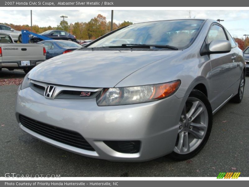 Alabaster Silver Metallic / Black 2007 Honda Civic Si Coupe