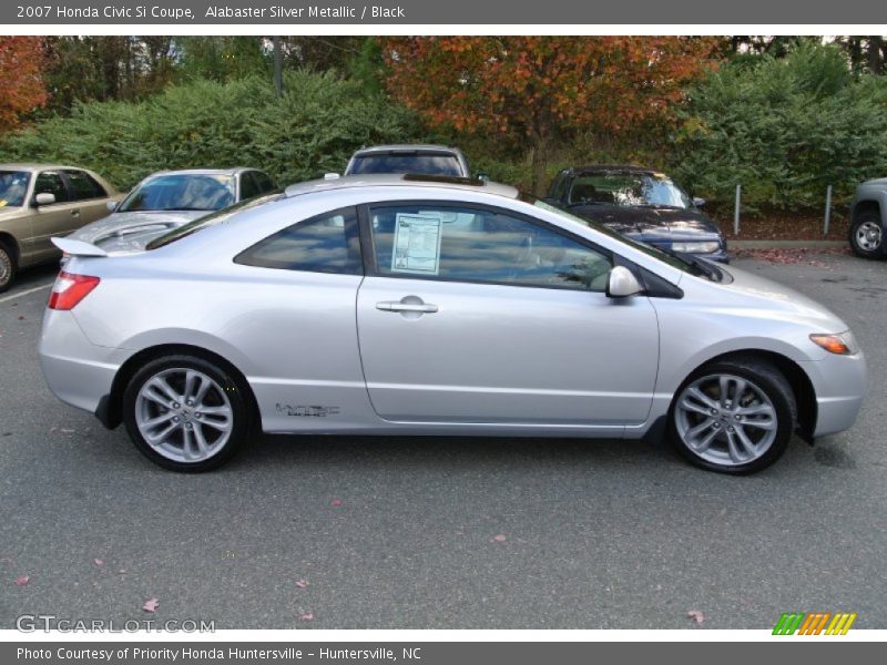 Alabaster Silver Metallic / Black 2007 Honda Civic Si Coupe