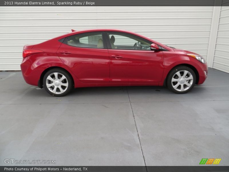 Sparkling Ruby / Beige 2013 Hyundai Elantra Limited