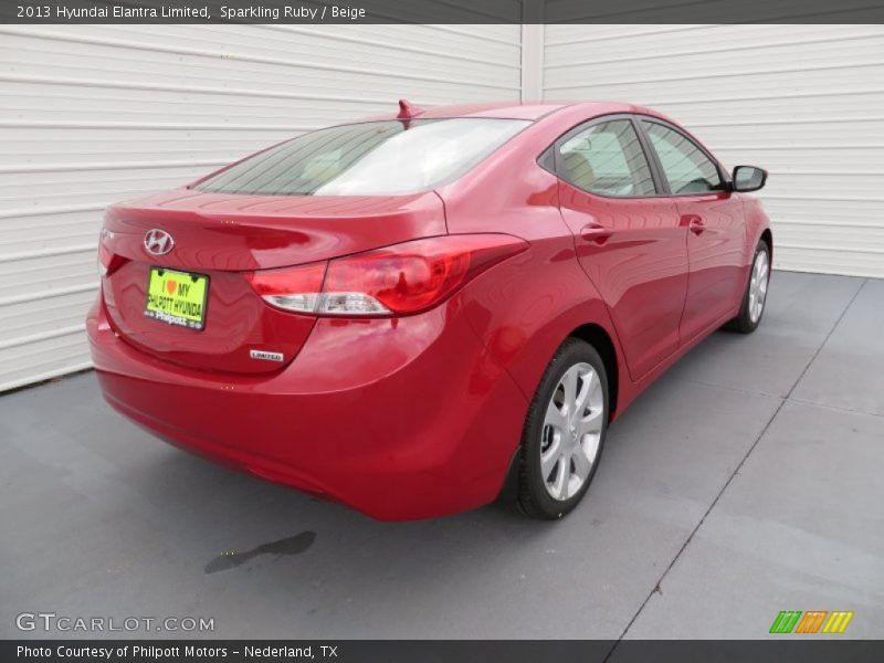 Sparkling Ruby / Beige 2013 Hyundai Elantra Limited