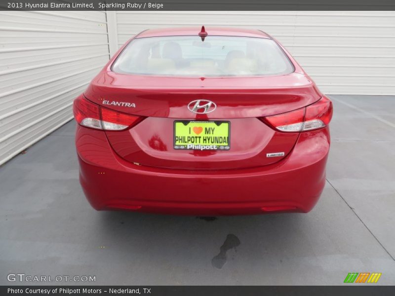 Sparkling Ruby / Beige 2013 Hyundai Elantra Limited