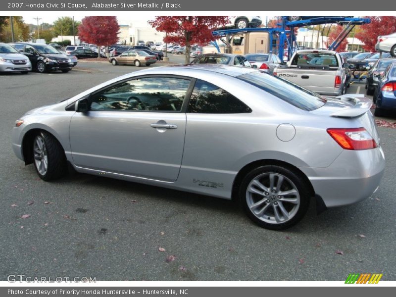 Alabaster Silver Metallic / Black 2007 Honda Civic Si Coupe