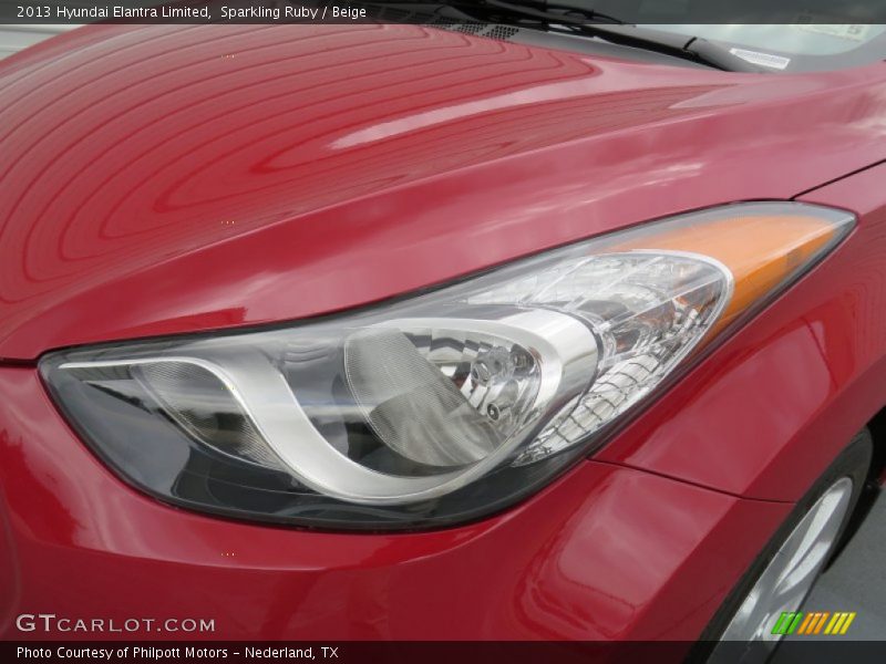 Sparkling Ruby / Beige 2013 Hyundai Elantra Limited