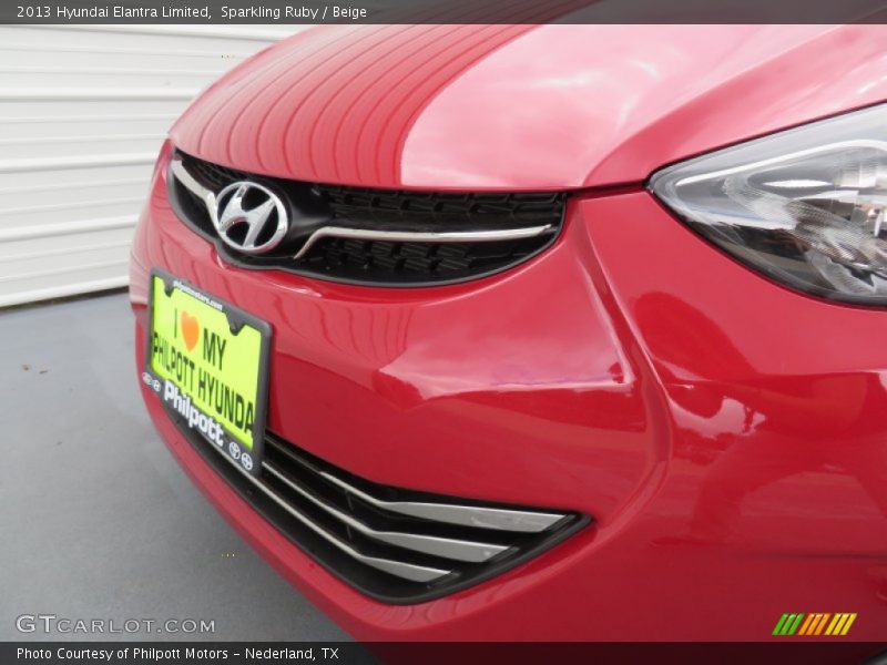 Sparkling Ruby / Beige 2013 Hyundai Elantra Limited