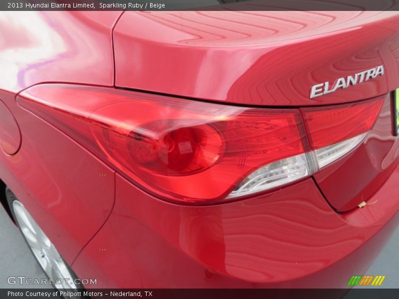 Sparkling Ruby / Beige 2013 Hyundai Elantra Limited