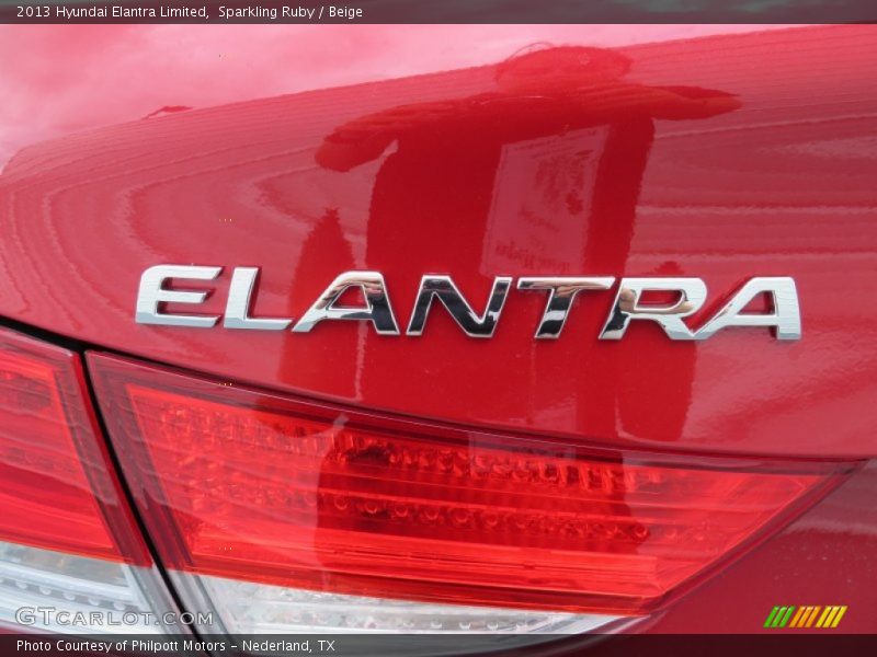 Sparkling Ruby / Beige 2013 Hyundai Elantra Limited