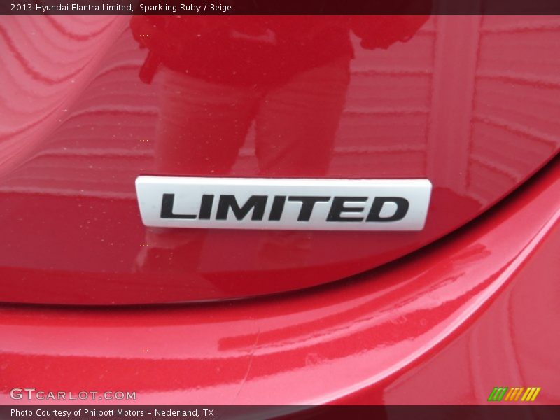 Sparkling Ruby / Beige 2013 Hyundai Elantra Limited