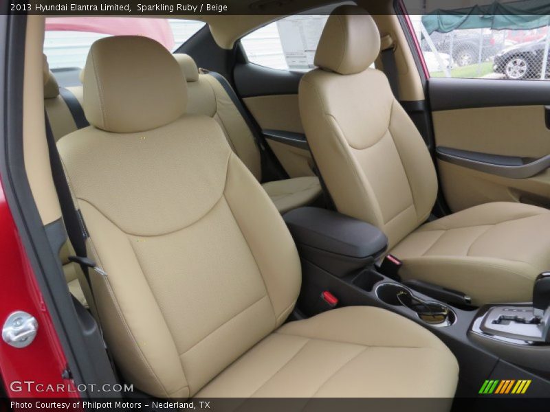 Sparkling Ruby / Beige 2013 Hyundai Elantra Limited