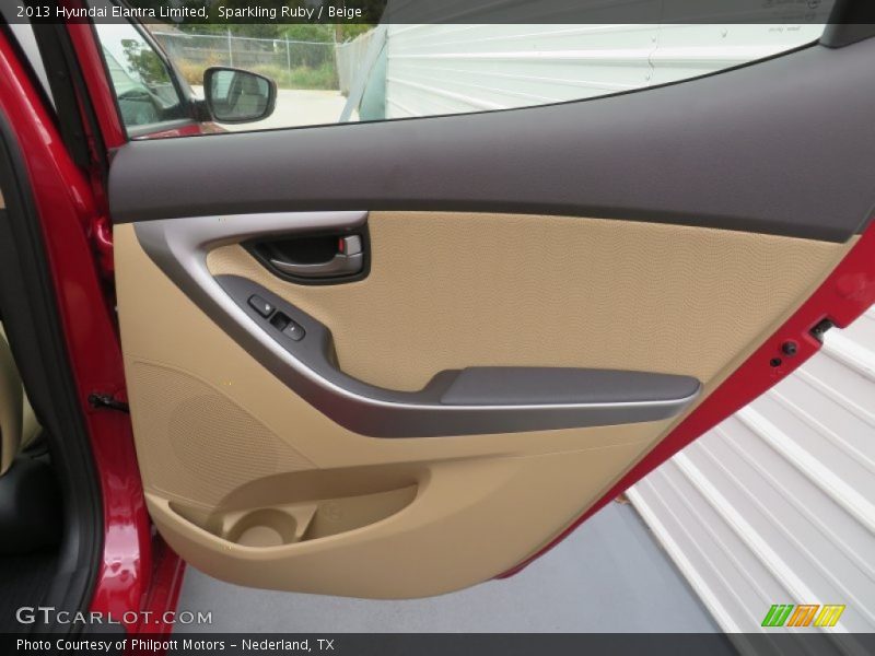 Sparkling Ruby / Beige 2013 Hyundai Elantra Limited
