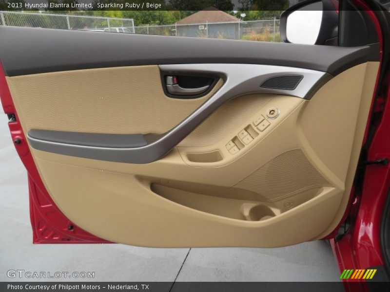 Sparkling Ruby / Beige 2013 Hyundai Elantra Limited