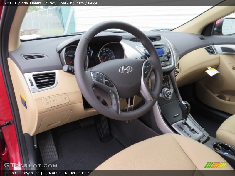 Sparkling Ruby / Beige 2013 Hyundai Elantra Limited